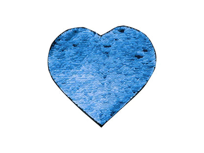 Sublimation Flip Sequins Adhesive (Heart, Dark Blue W/ White)