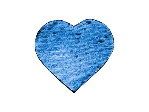 Sublimation Flip Sequins Adhesive (Heart, Dark Blue W/ White)