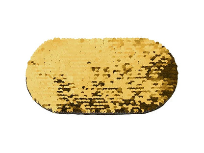 Sublimation Flip Sequins Adhesive (Oval, Gold W/ White)