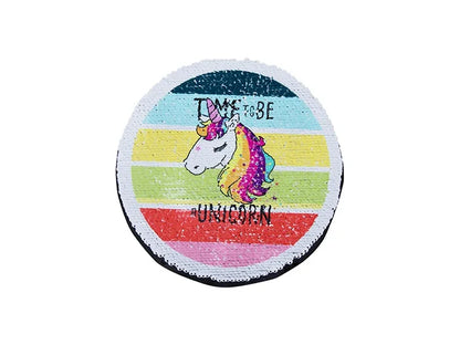 Sublimation Flip Sequins Adhesive (Round ,Dark Blue w/ White)
