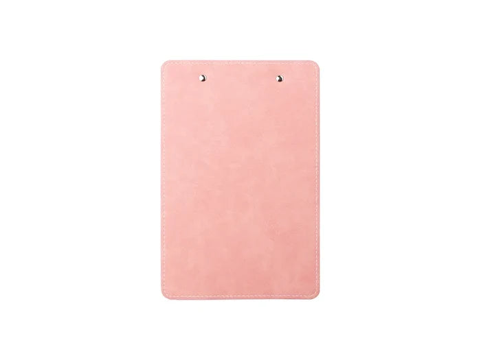 Sublimation PU Leather Clipboard with Metal Clip (Pink, A5 size)
