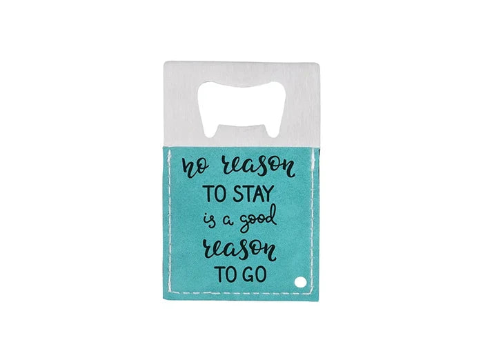 Sublimation PU Stainless Steel Bottle Opener (Green, 8.5*5.5cm)