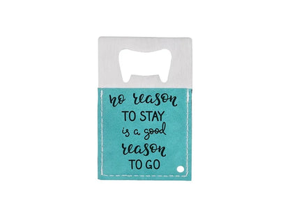 Sublimation PU Stainless Steel Bottle Opener (Green, 8.5*5.5cm)