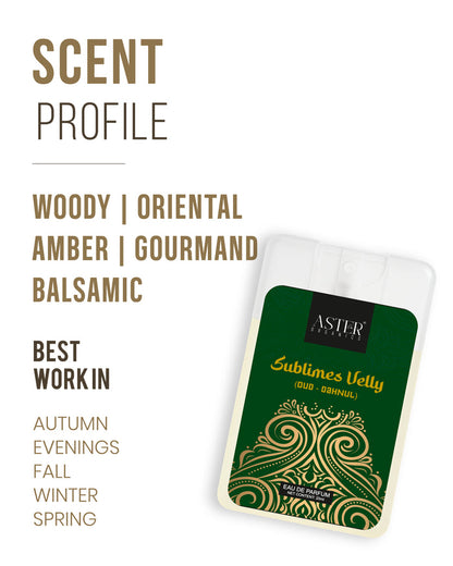Sublimes Velly Pocket Perfume Oud 20ml bottle