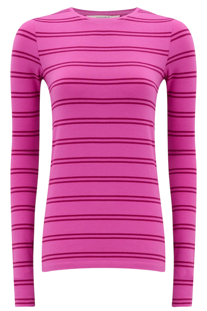 SUGARHILL BRIGHTON TRISTA JERSEY THUMBHOLE TOP, PINK/ DARK MAUVED