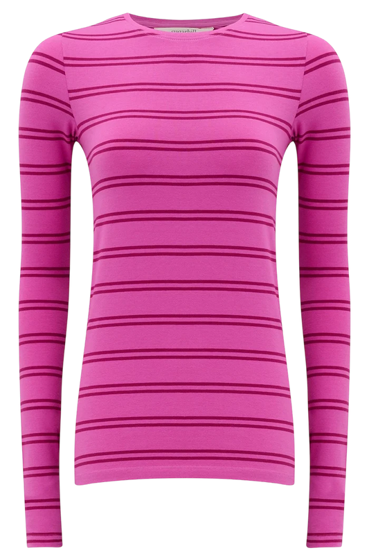 SUGARHILL BRIGHTON TRISTA JERSEY THUMBHOLE TOP, PINK/ DARK MAUVED