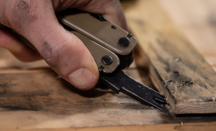 Using Super Tool to pry wood