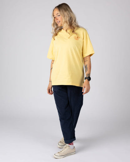 Surf & Music Womens Short Sleeve T-Shirt In Yellow