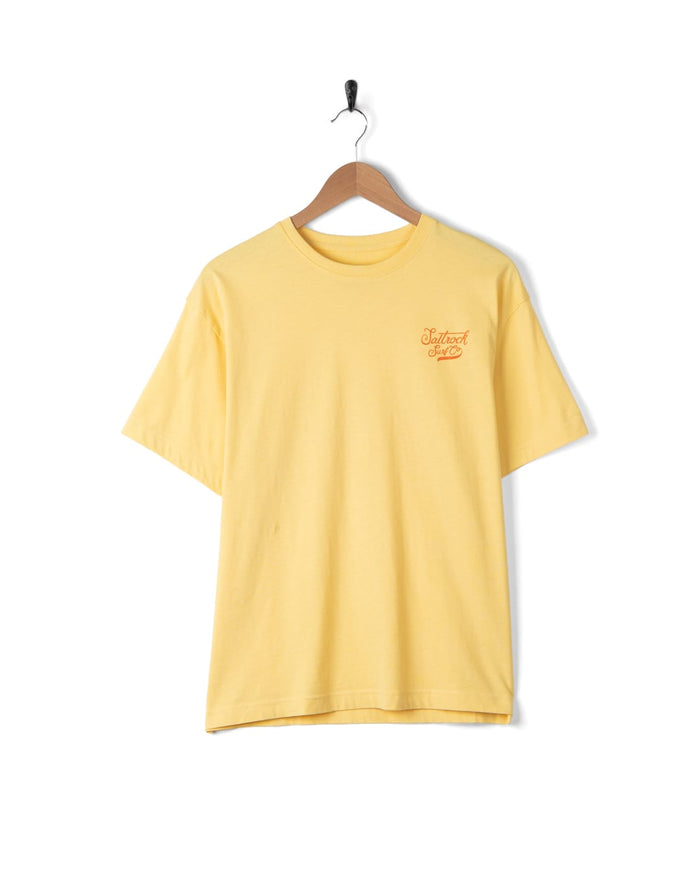 Surf & Music Womens Short Sleeve T-Shirt In Yellow