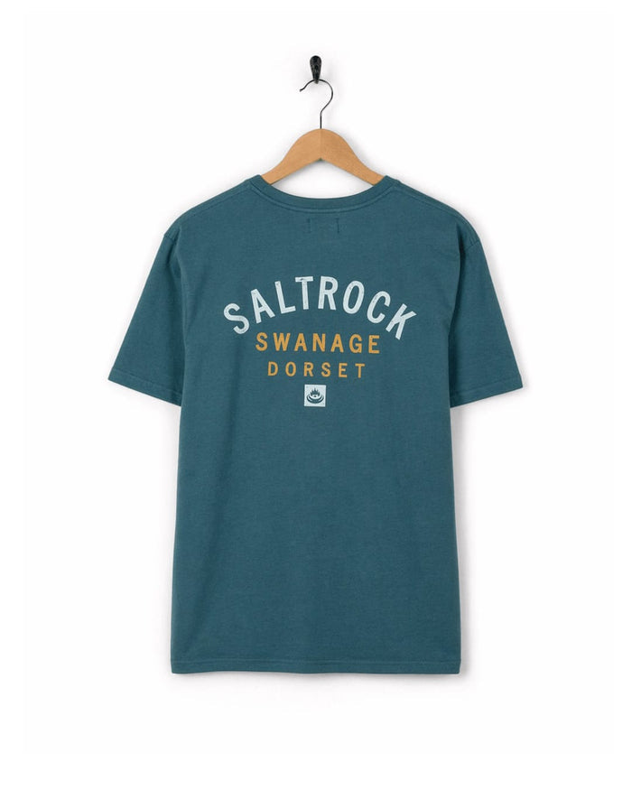 Swanage Location Mens T-Shirt In Teal