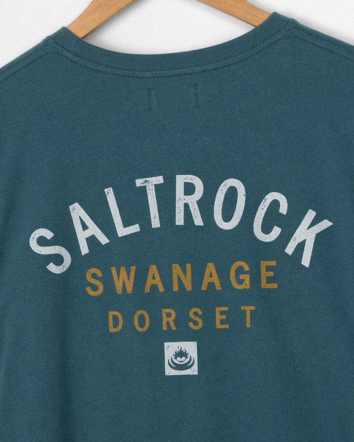 Swanage Location Mens T-Shirt In Teal
