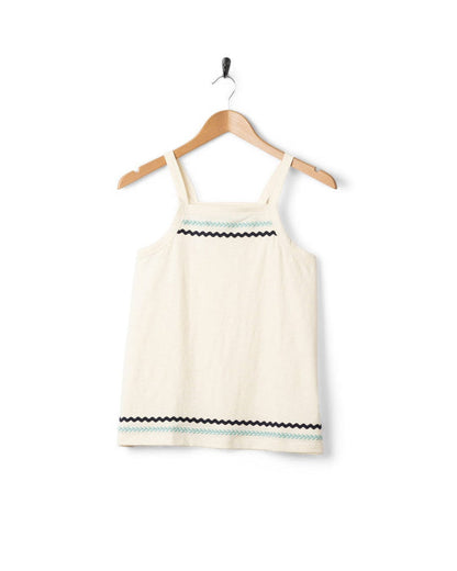 Talwyn Womens Slub Vest in Cream