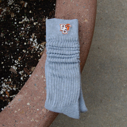 TCK Ladies BGSU Scrunch Sock Grey