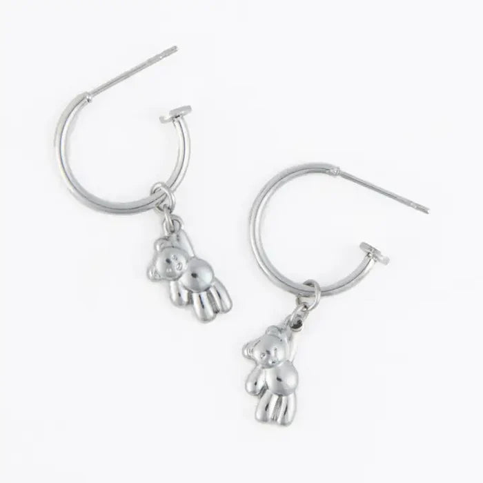 Teddy Bear Charm Earrings