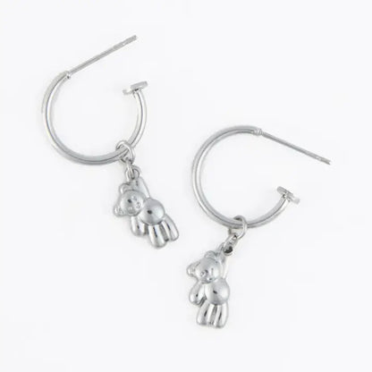 Teddy Bear Charm Earrings
