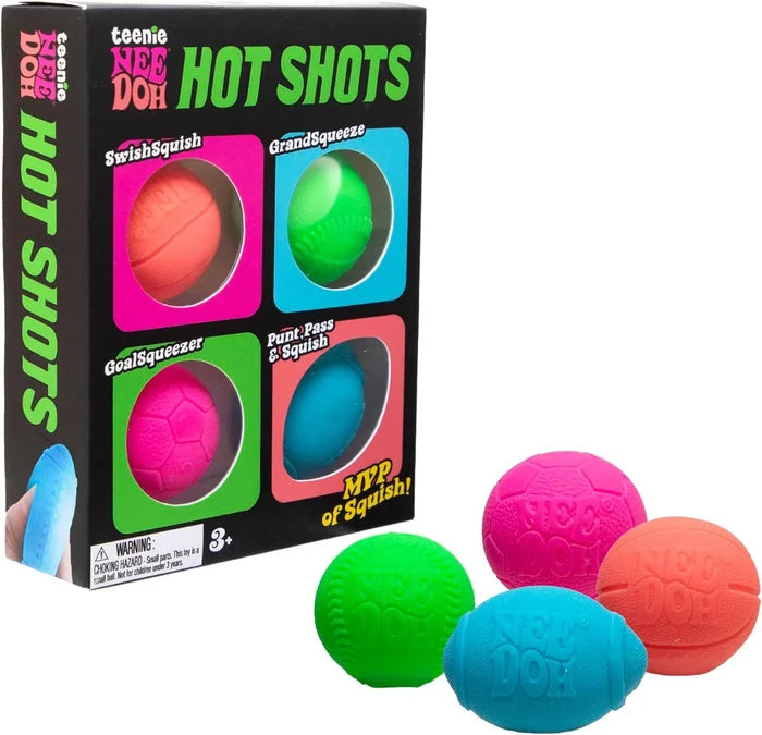 Teenie NeeDoh HOT SHOTS 4 Pack Squishy
