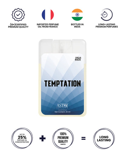 Temptation Pocket Perfume for Unisex 20ml bottle
