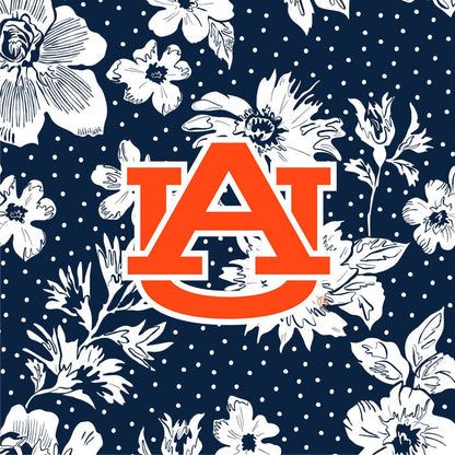 Tervis 24oz Wide Mouth Bottle-Navy/White Rain Garden with Auburn University-Image 2-Vera Bradley