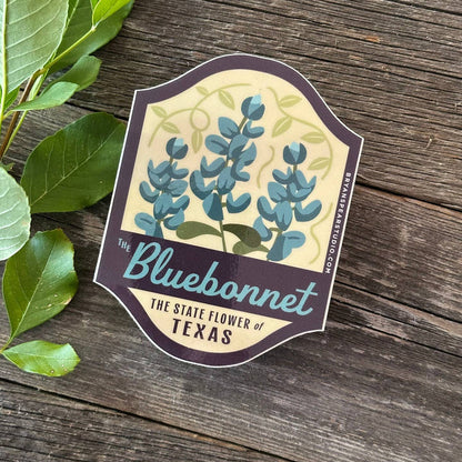 Texas Symbols Sticker: Bluebonnets