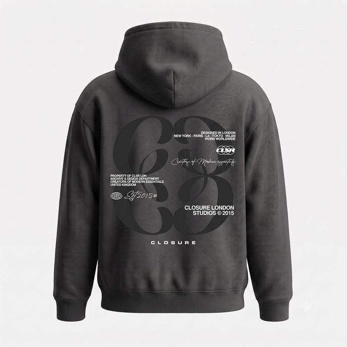 Text Icon Hoodie | Charcoal