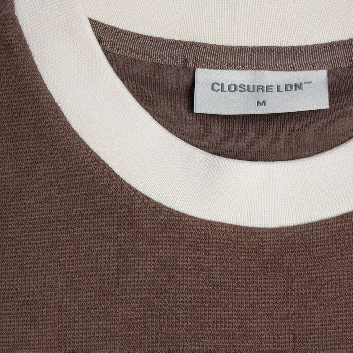 Textured Icon T-Shirt | Warm Brown