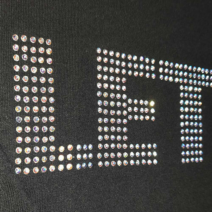 BEATLES, THE - LET IT BE CRYSTALS - Ladies T-Shirt Black (Embellished)