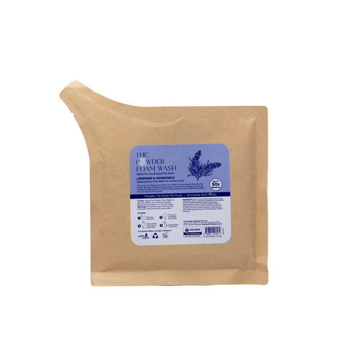 The Powder Foam Wash Lavender and Chamomile Relaxing Body Wash Refill 50g