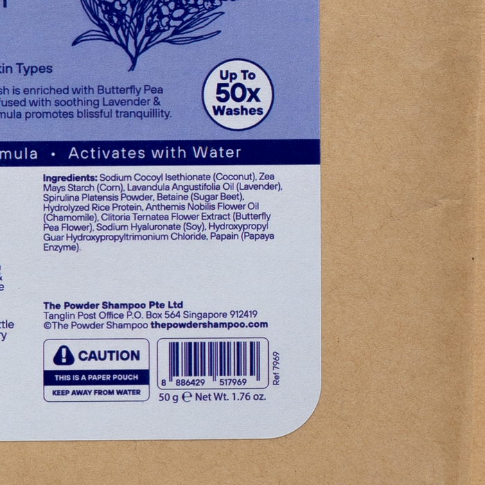 The Powder Foam Wash Lavender and Chamomile Relaxing Body Wash Refill 50g