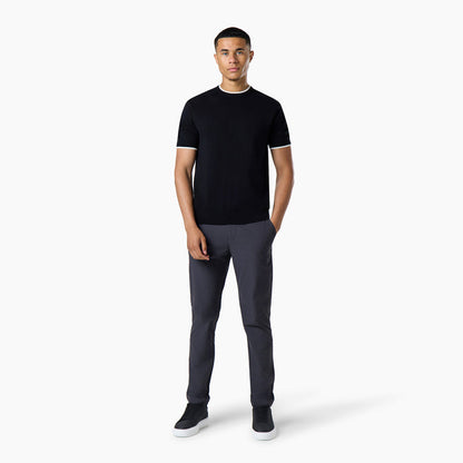 Tipped Knit T-Shirt |  Black