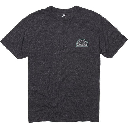 Vissla Tombstone Tee, black heather boys graphic T-shirt size M
