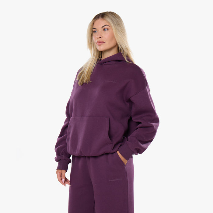 Tonal Core Logo Hoodie | Plum