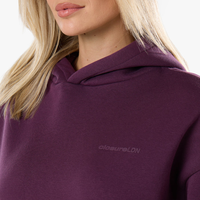 Tonal Core Logo Hoodie | Plum