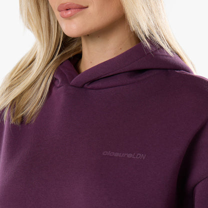 Tonal Core Logo Hoodie | Plum