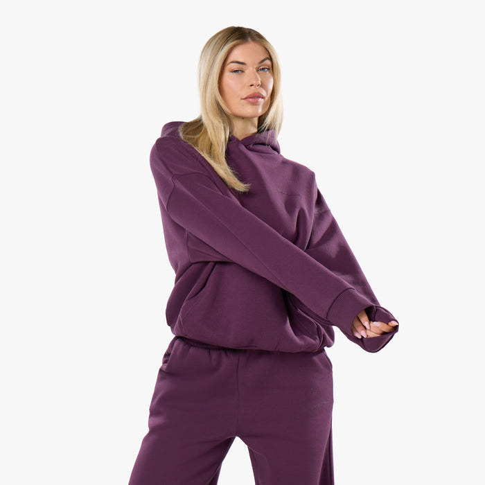 Tonal Core Logo Hoodie | Plum