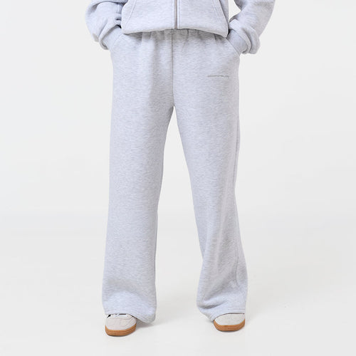 Tonal Core Logo Open Hem Jogger | Light Grey Marl