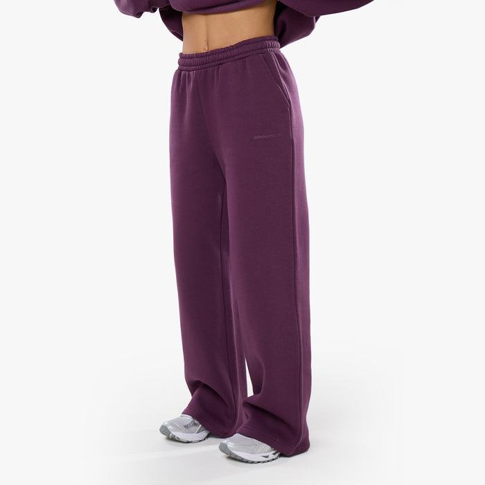 Tonal Core Logo Open Hem Jogger | Plum