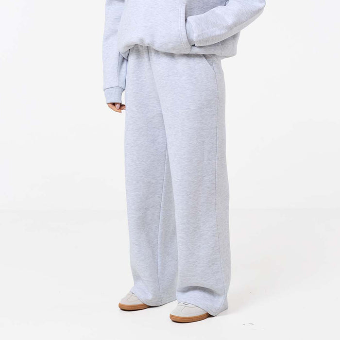 Tonal Core Logo Open Hem Tracksuit | Grey Marl
