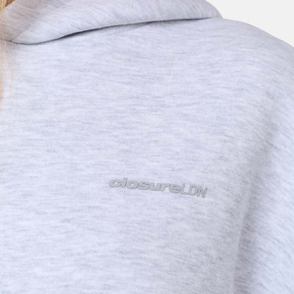 Tonal Core Logo Open Hem Tracksuit | Grey Marl