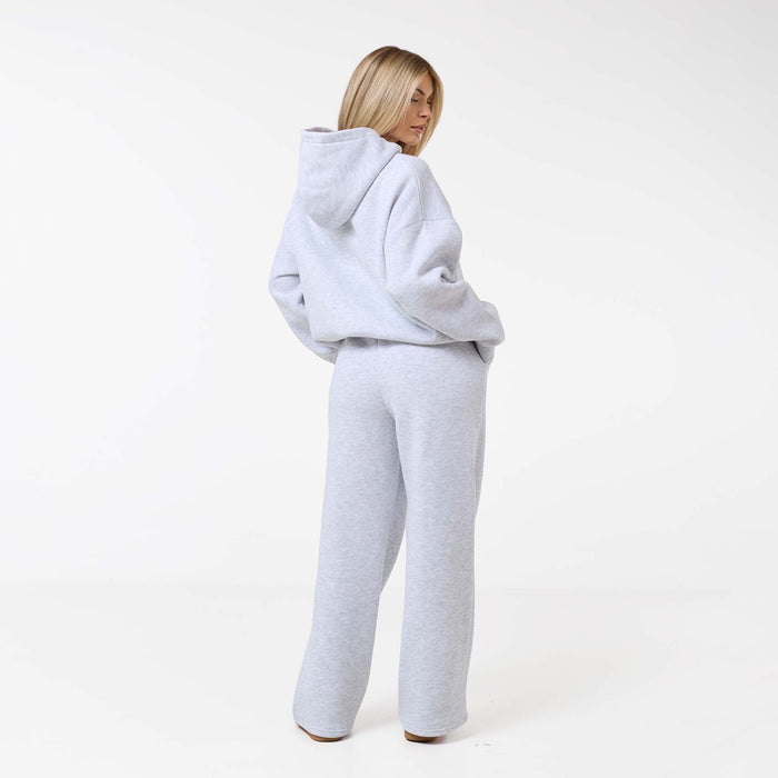 Tonal Core Logo Open Hem Tracksuit | Grey Marl