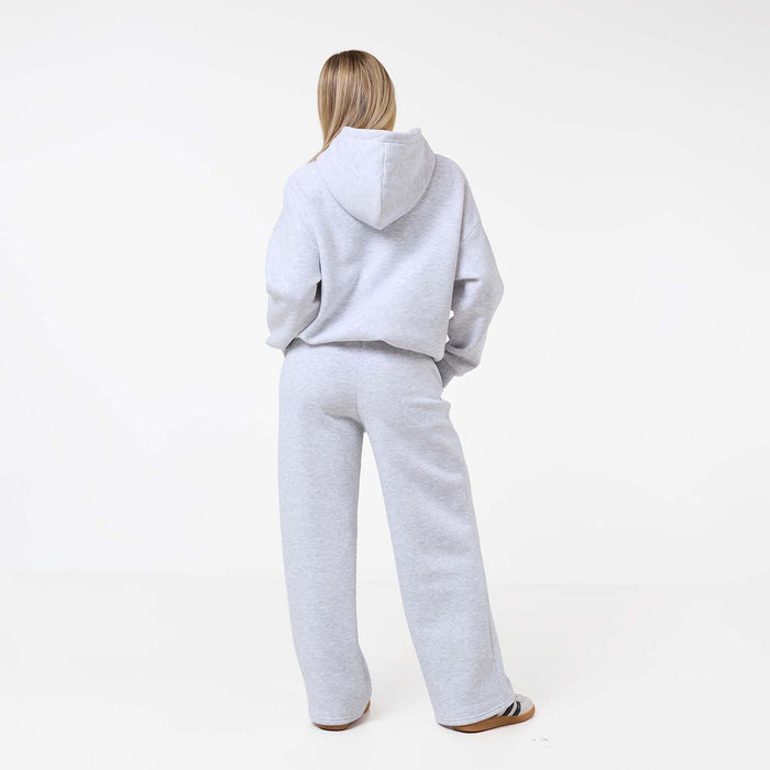 Tonal Core Logo Open Hem Tracksuit | Grey Marl