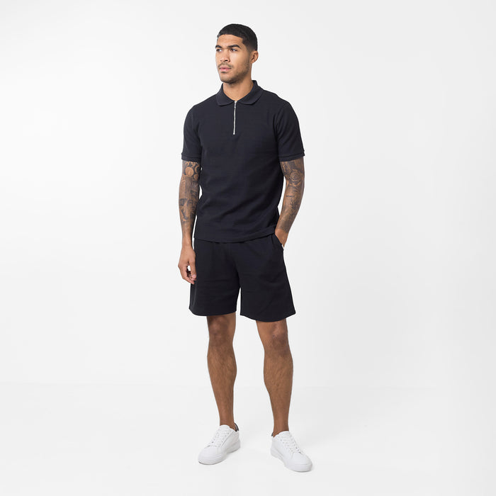 Tonal Knit Short | Black