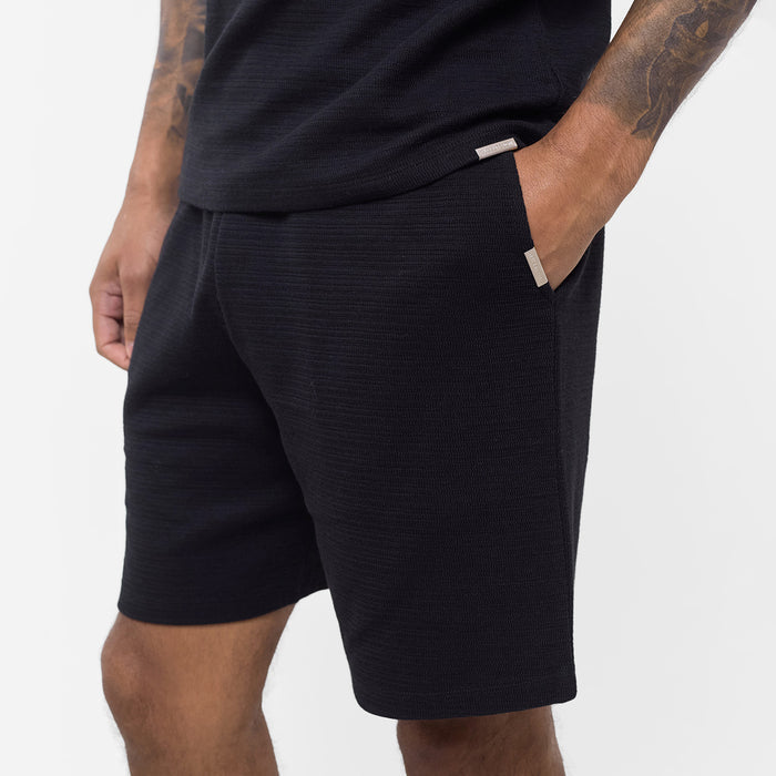 Tonal Knit Short | Black