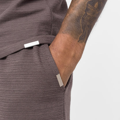 Tonal Knit Short | Brown