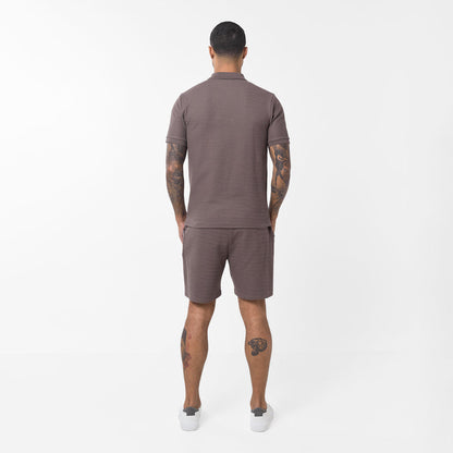 Tonal Knit Short | Brown