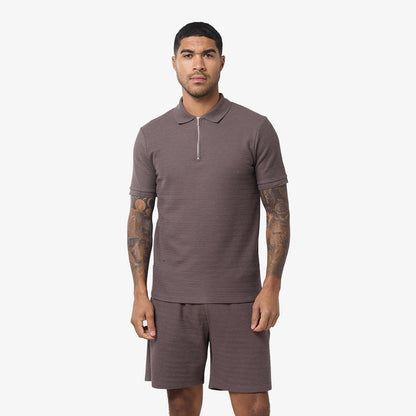 Tonal Knit Short | Brown