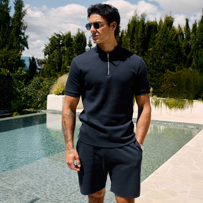 Tonal Knit Short | Navy