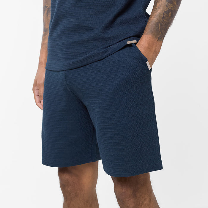 Tonal Knit Short | Navy