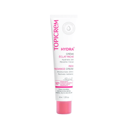 Topicrem Hydra+ Rich Moisturizing Radaince Cream 40ML