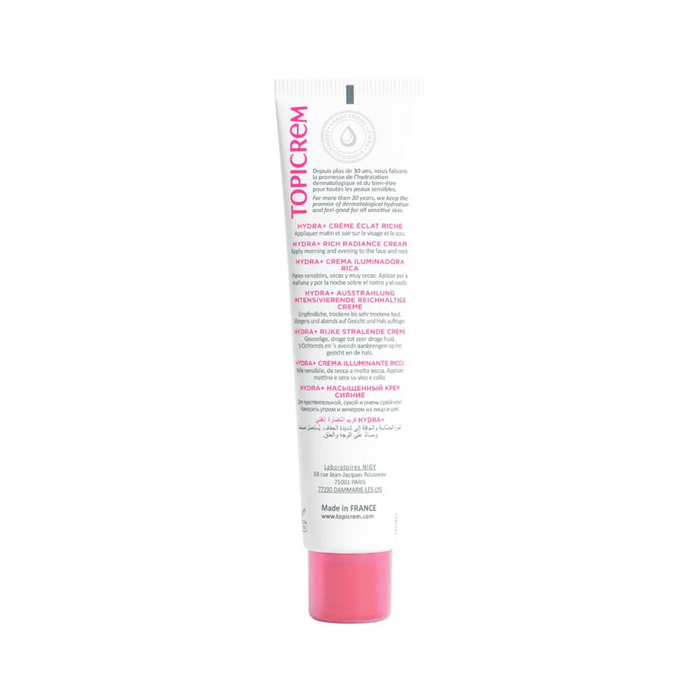 Topicrem Hydra+ Rich Moisturizing Radaince Cream 40ML