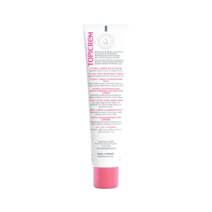 Topicrem Hydra+ Rich Moisturizing Radaince Cream 40ML
